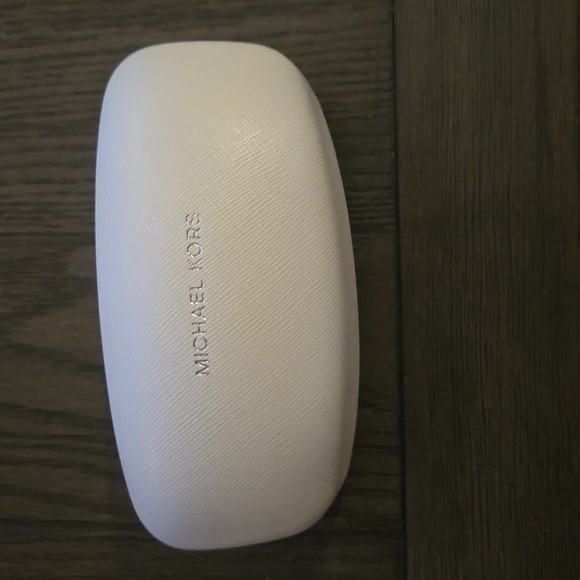 Michael Kors Accessories - MICHAEL KORS Eyeglasses/Sunglasses CASE, White, Silvertone embossed.